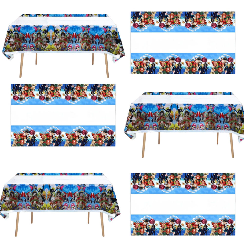 Model Kit One Piece Bandai - 108*180CM One Piece Anime Tablecloth Happy