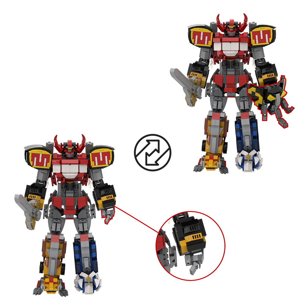 MOC Dino Mecha Model Building  - огляд і ціна Model Kit Voltron